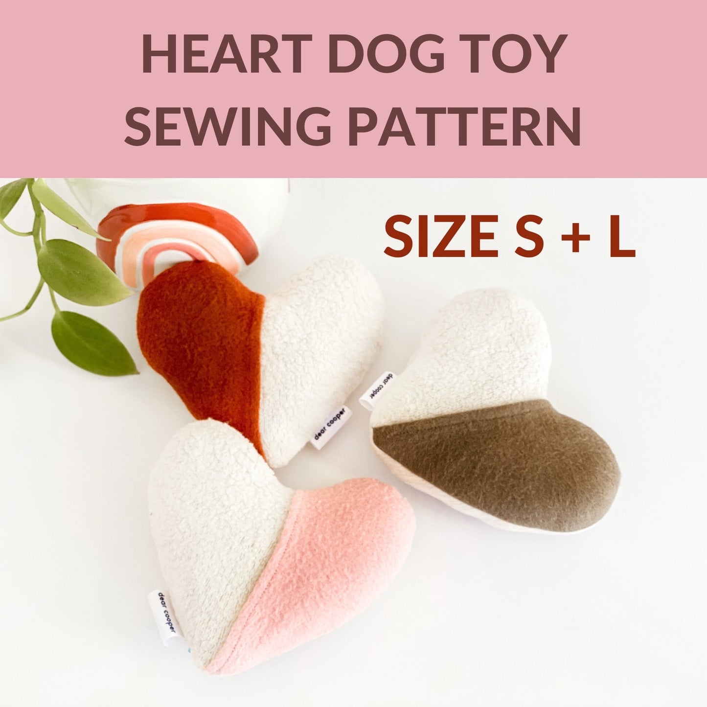 Valentine's Heart Dog Toy Sewing Pattern