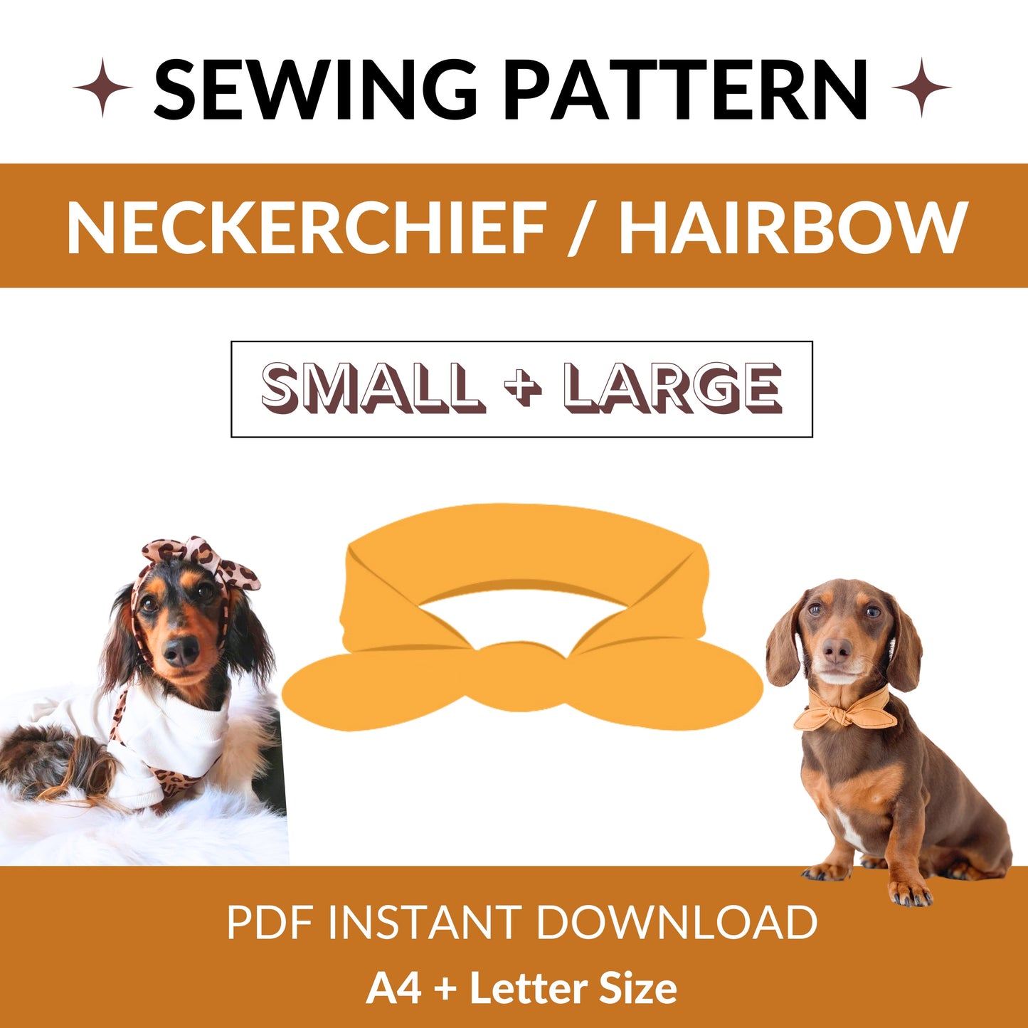 Dog Neckerchief (Bow Tie)/Hairbow Sewing Pattern