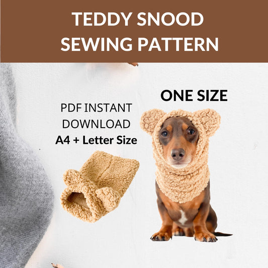 Dog Teddy Ears Snood Sewing Pattern