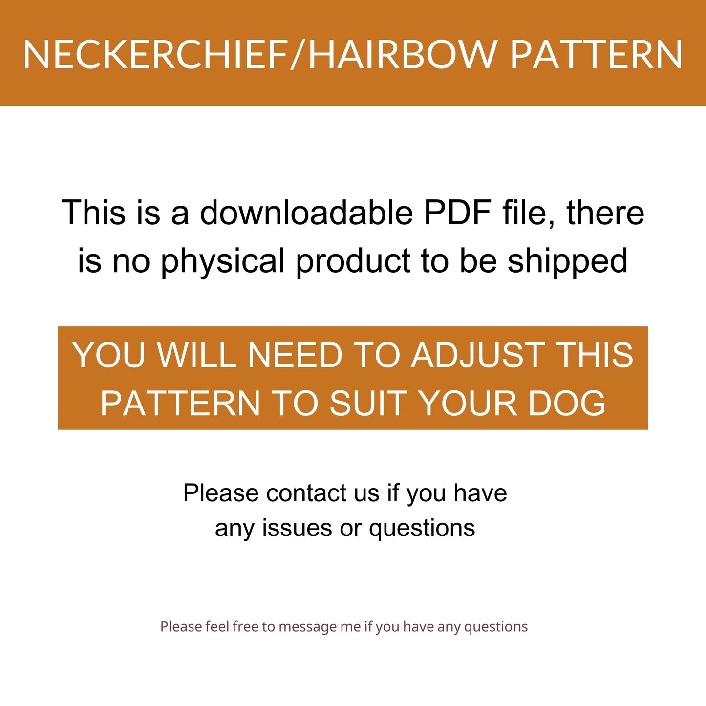 Dog Neckerchief (Bow Tie)/Hairbow Sewing Pattern