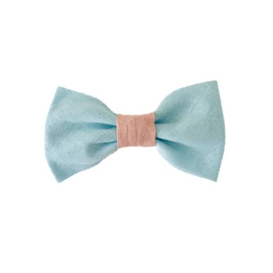 Dog bow - Blue and Pink