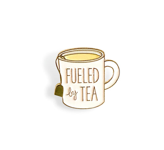 "Fueled by Tea" enamel pin - Dear Cooper