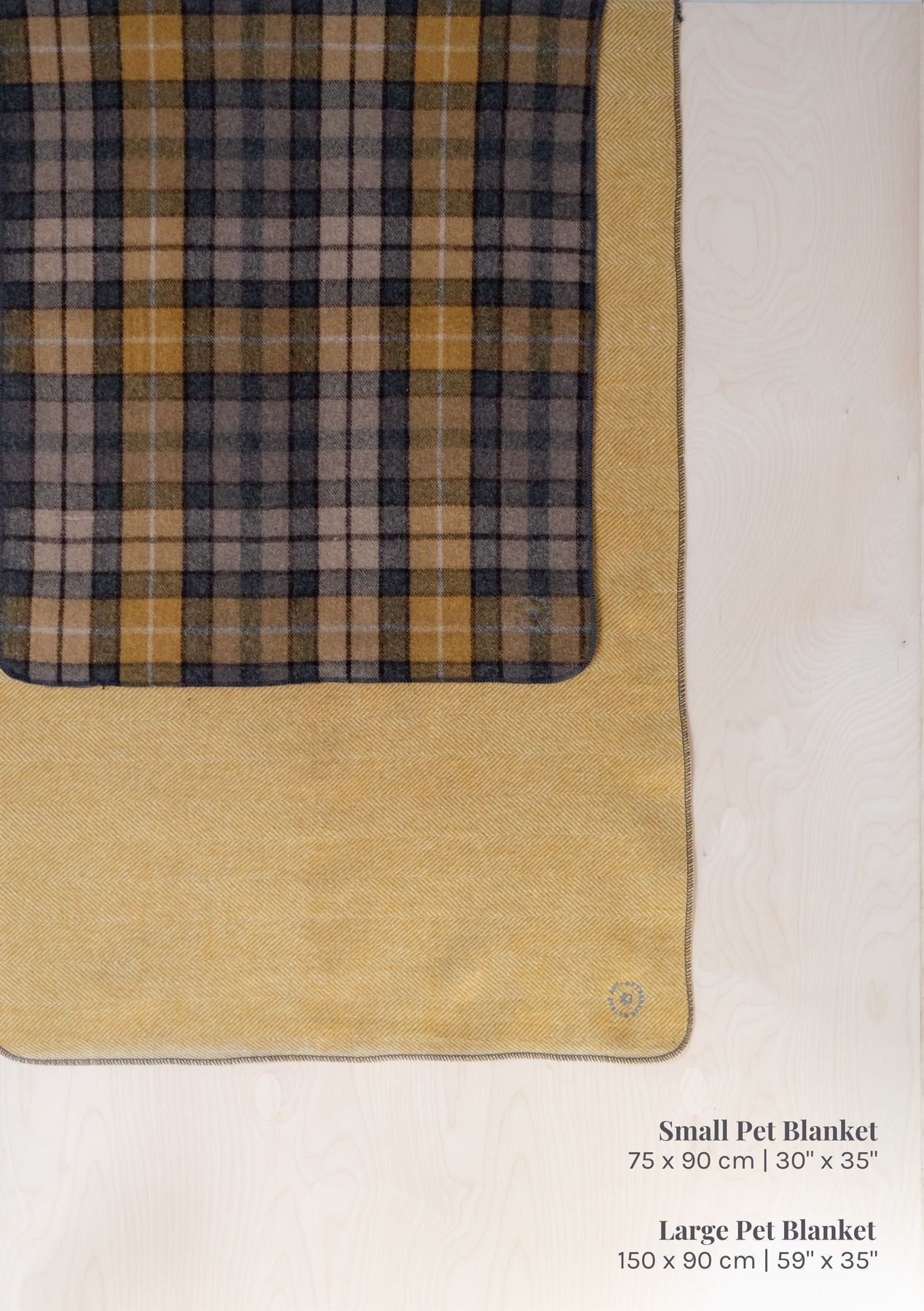 Recycled Wool Blanket - Neutral Herringbone check - Dear Cooper